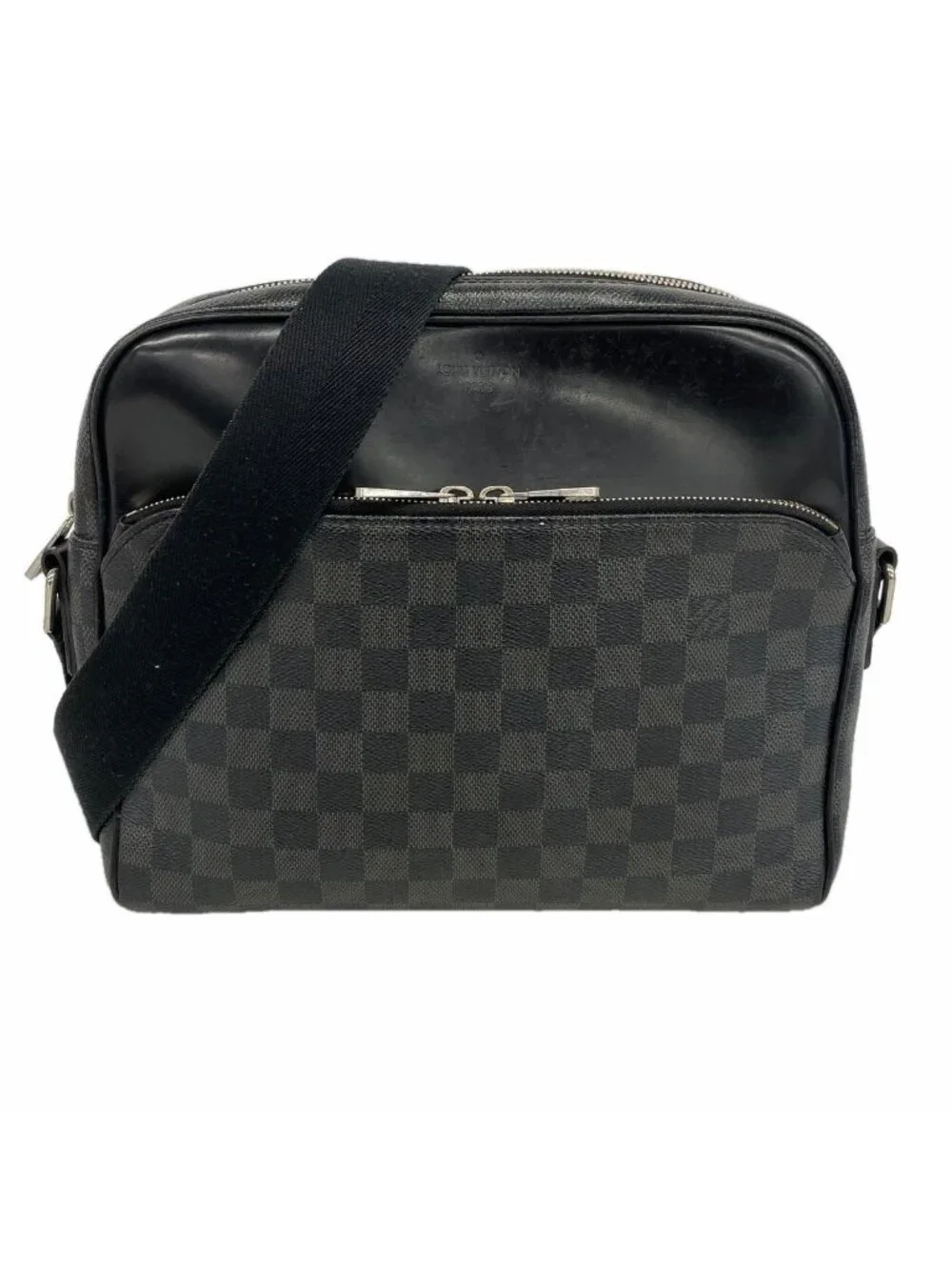 Louis Vuitton Shoulder Bag Damier Graphite Diton PM Black Gray